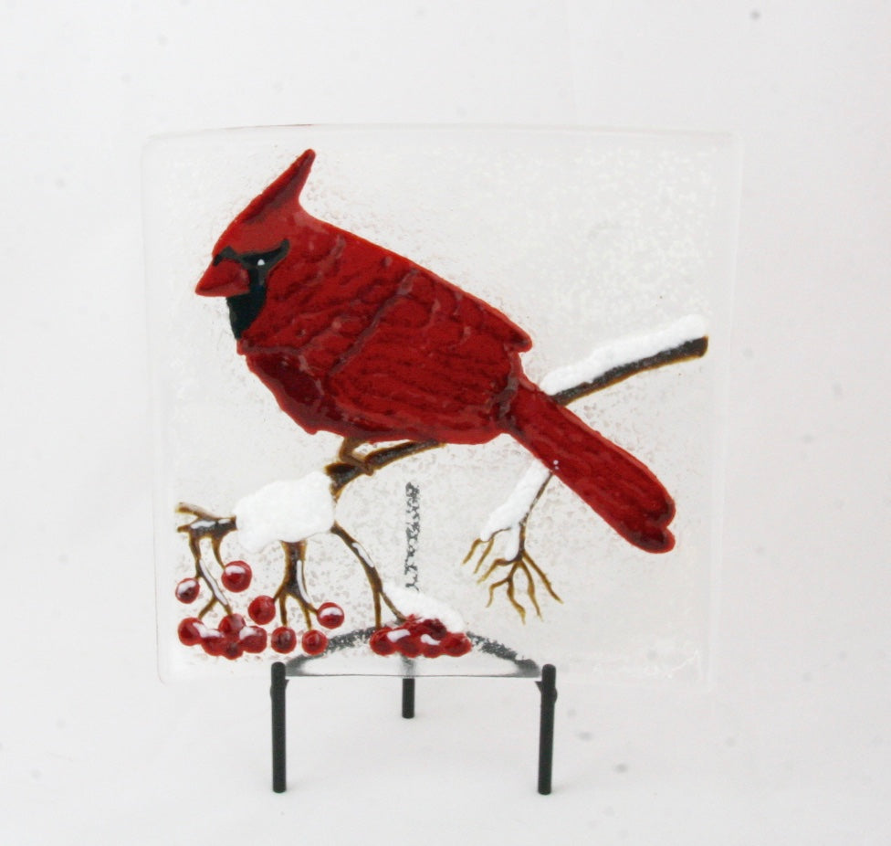 Cardinal Plate - 10" x 10" - sold