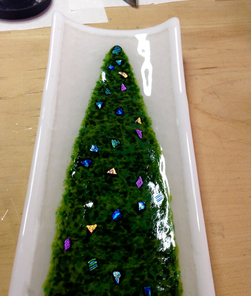 DR Special order  Winter Tree Tray- 17" by 4.25"