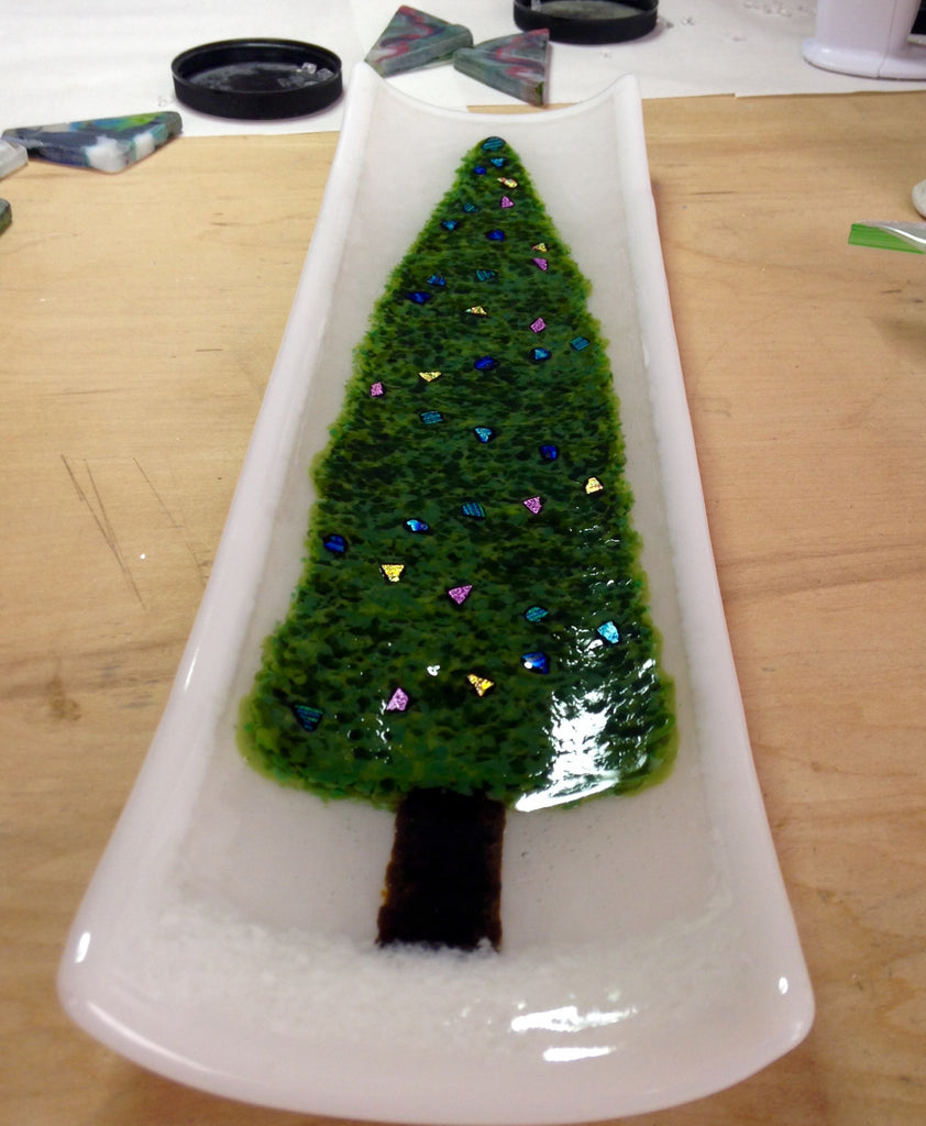 DR Special order  Winter Tree Tray- 17" by 4.25"